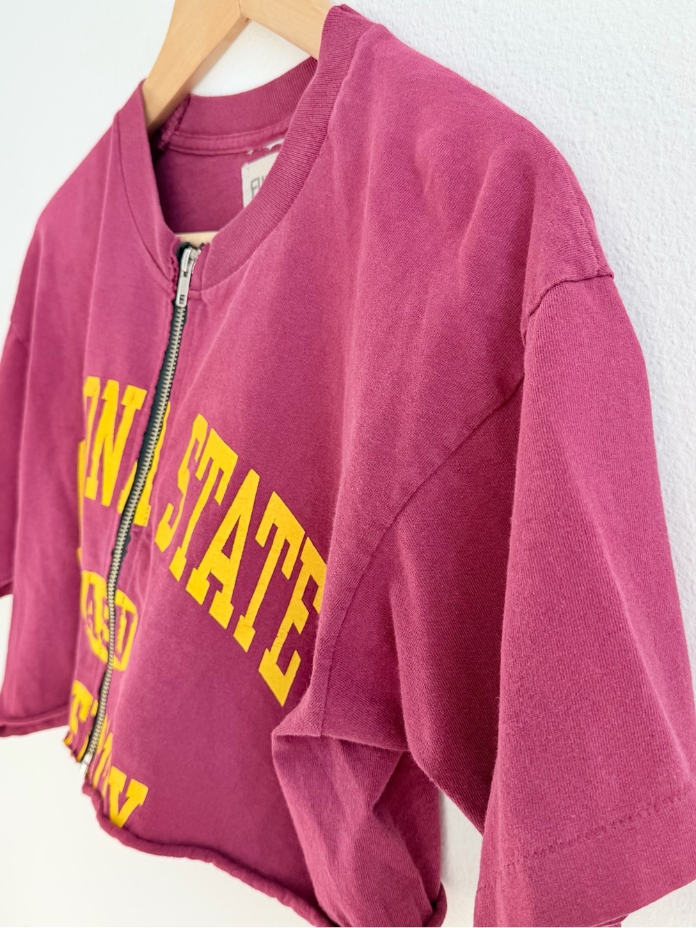 Arizona State University Burgundy Cropped Zip - Picture 4 of 10